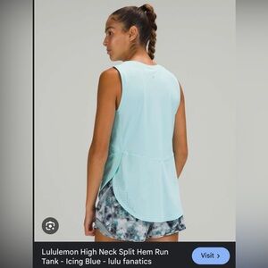 Lululemon high neck split hem run tank